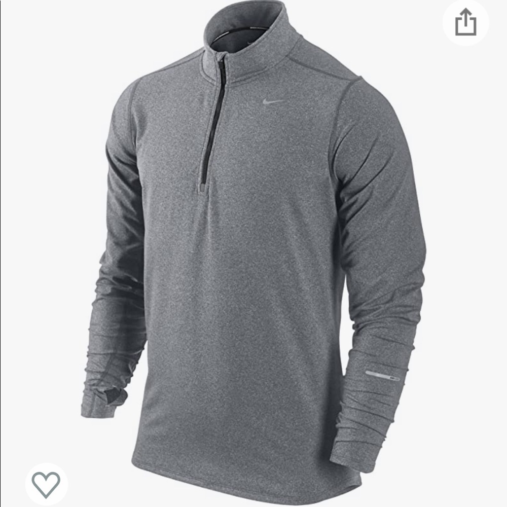 Nike Men’s Dri Fit Half Zip in Heather Gray